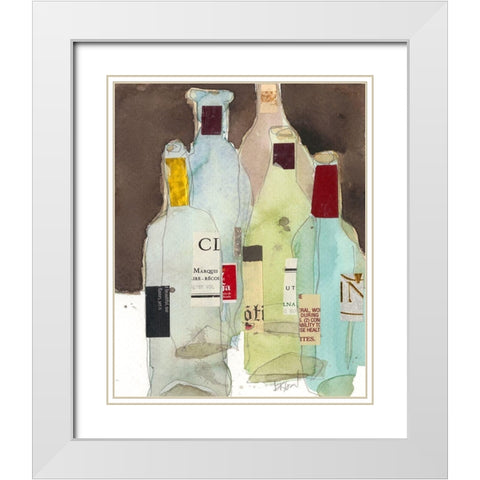 Wines and Spirits III White Modern Wood Framed Art Print with Double Matting by Dixon, Samuel