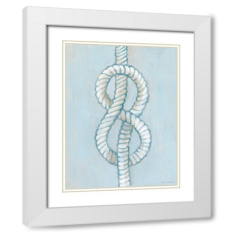 Starboard Knot II White Modern Wood Framed Art Print with Double Matting by Lam, Vanna