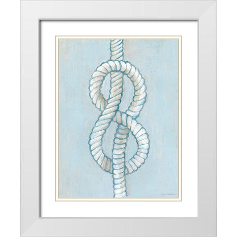 Starboard Knot II White Modern Wood Framed Art Print with Double Matting by Lam, Vanna