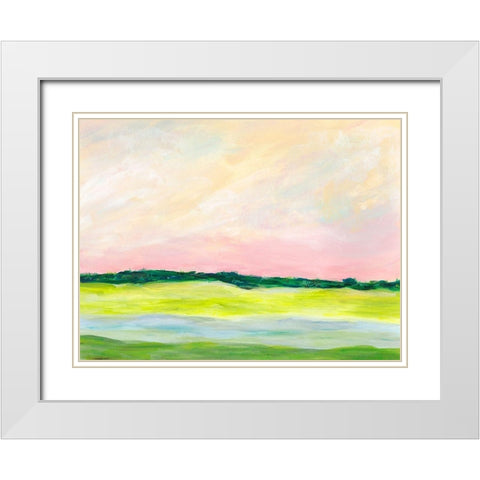 Acclivity I White Modern Wood Framed Art Print with Double Matting by Moore, Regina