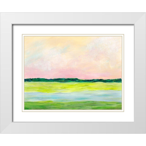 Acclivity II White Modern Wood Framed Art Print with Double Matting by Moore, Regina