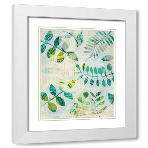 Leaf Relics II White Modern Wood Framed Art Print with Double Matting by Moore, Regina