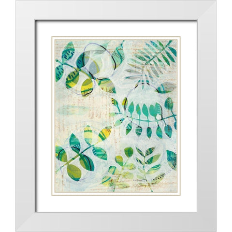 Leaf Relics II White Modern Wood Framed Art Print with Double Matting by Moore, Regina