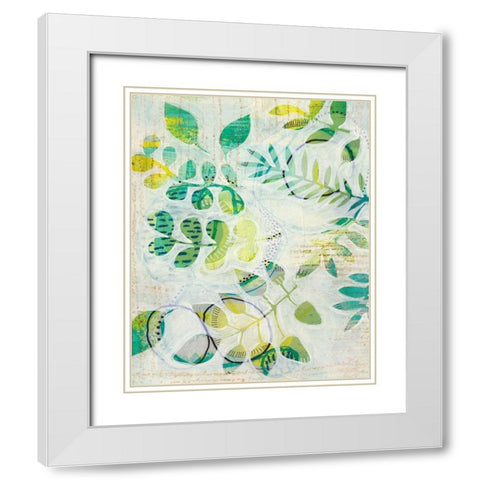 Leaf Relics III White Modern Wood Framed Art Print with Double Matting by Moore, Regina