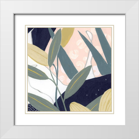 Flores Noche III White Modern Wood Framed Art Print with Double Matting by Popp, Grace