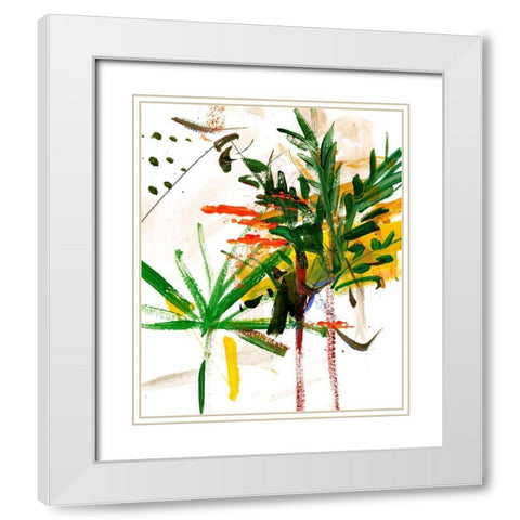 Jungle in My Heart I White Modern Wood Framed Art Print with Double Matting by Wang, Melissa