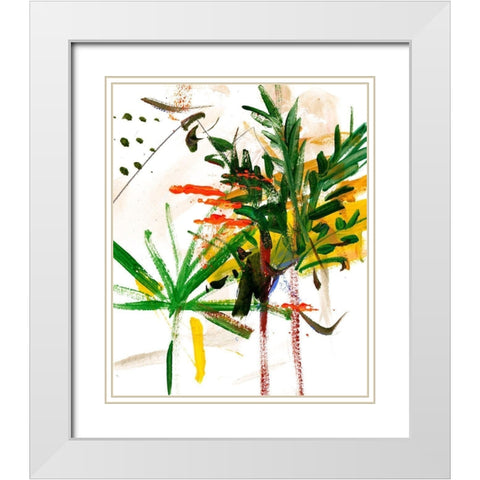 Jungle in My Heart I White Modern Wood Framed Art Print with Double Matting by Wang, Melissa