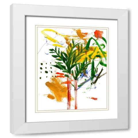 Jungle in My Heart II White Modern Wood Framed Art Print with Double Matting by Wang, Melissa