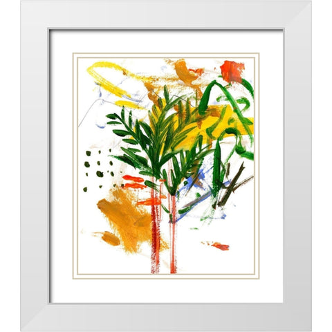 Jungle in My Heart II White Modern Wood Framed Art Print with Double Matting by Wang, Melissa