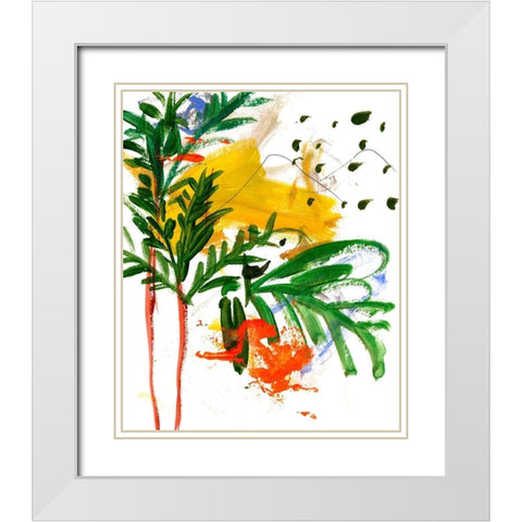 Jungle in My Heart III White Modern Wood Framed Art Print with Double Matting by Wang, Melissa