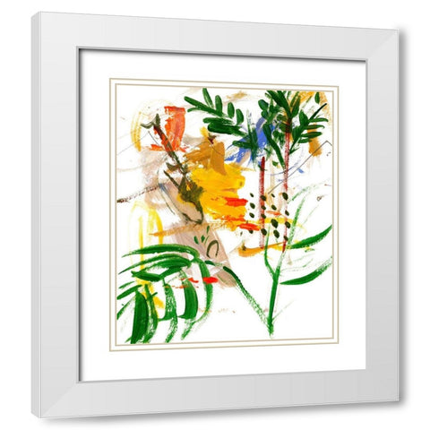 Jungle in My Heart IV White Modern Wood Framed Art Print with Double Matting by Wang, Melissa