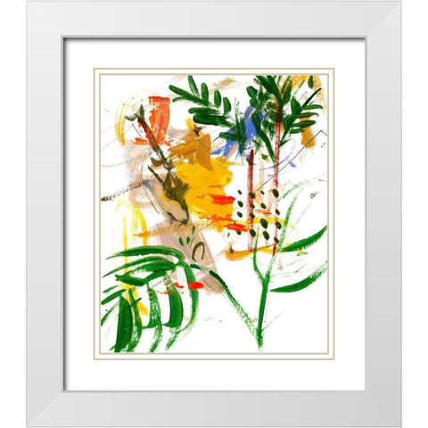 Jungle in My Heart IV White Modern Wood Framed Art Print with Double Matting by Wang, Melissa