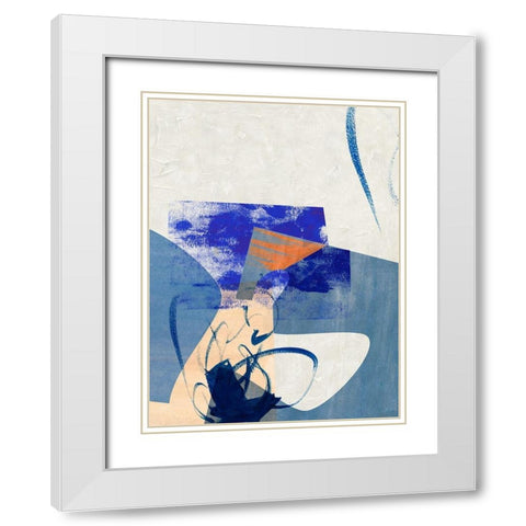 Night Fragment I White Modern Wood Framed Art Print with Double Matting by Wang, Melissa