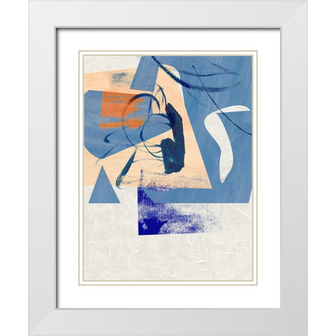 Night Fragment II White Modern Wood Framed Art Print with Double Matting by Wang, Melissa