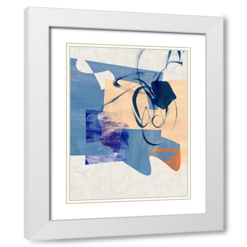 Night Fragment IV White Modern Wood Framed Art Print with Double Matting by Wang, Melissa