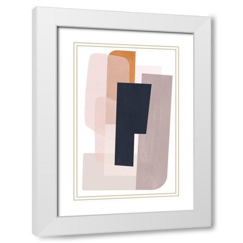 Embedded I White Modern Wood Framed Art Print with Double Matting by Scarvey, Emma