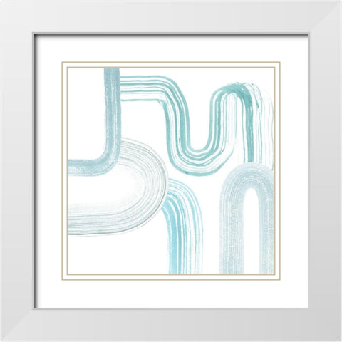 Gemstone Streams I White Modern Wood Framed Art Print with Double Matting by Popp, Grace