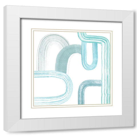 Gemstone Streams IV White Modern Wood Framed Art Print with Double Matting by Popp, Grace