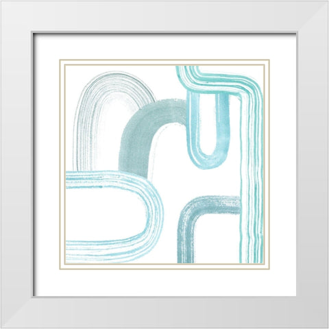 Gemstone Streams IV White Modern Wood Framed Art Print with Double Matting by Popp, Grace