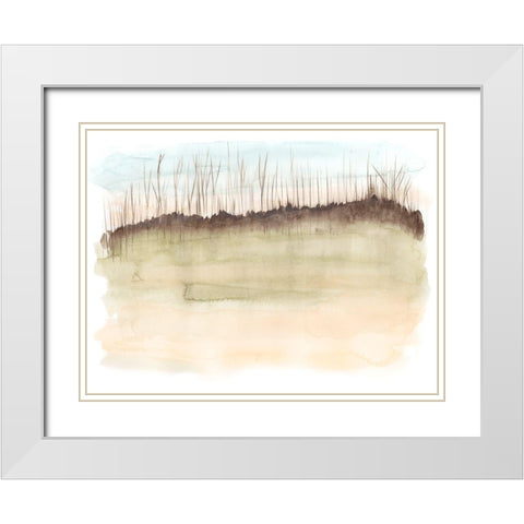 Emerging Spring II White Modern Wood Framed Art Print with Double Matting by Goldberger, Jennifer