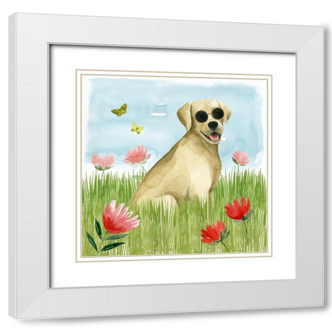 Park Pup II White Modern Wood Framed Art Print with Double Matting by Popp, Grace