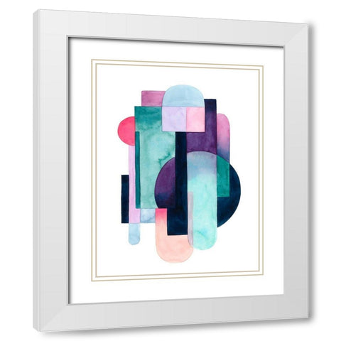 Urban Deco I White Modern Wood Framed Art Print with Double Matting by Popp, Grace
