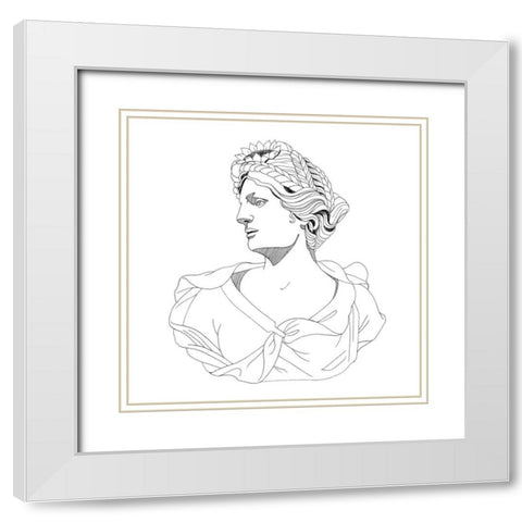 Garden Goddess II White Modern Wood Framed Art Print with Double Matting by Popp, Grace