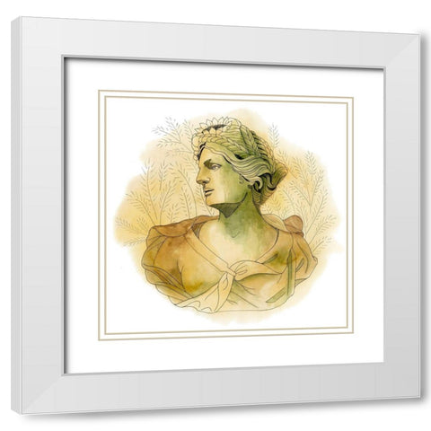 Garden Goddess IV White Modern Wood Framed Art Print with Double Matting by Popp, Grace
