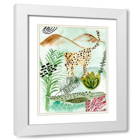Jungle of Life I White Modern Wood Framed Art Print with Double Matting by Wang, Melissa