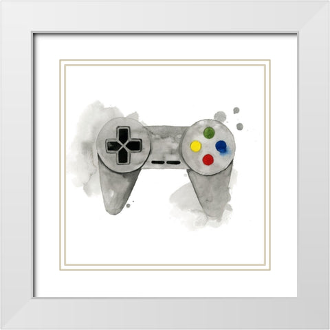 Gamer III White Modern Wood Framed Art Print with Double Matting by Popp, Grace