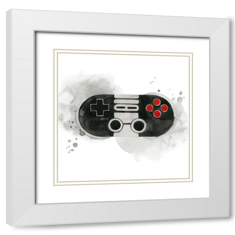 Gamer IV White Modern Wood Framed Art Print with Double Matting by Popp, Grace