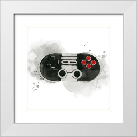 Gamer IV White Modern Wood Framed Art Print with Double Matting by Popp, Grace