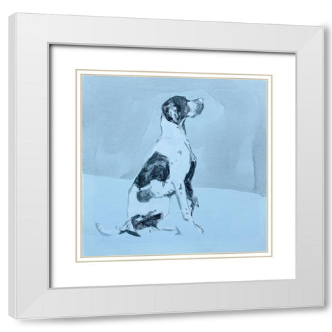 Pop Modern Dog III White Modern Wood Framed Art Print with Double Matting by A Very Modern Dog