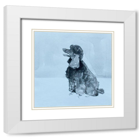 Pop Modern Dog V White Modern Wood Framed Art Print with Double Matting by A Very Modern Dog