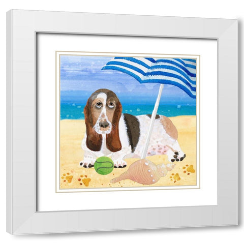 Ruffin It II White Modern Wood Framed Art Print with Double Matting by Ludwig, Alicia