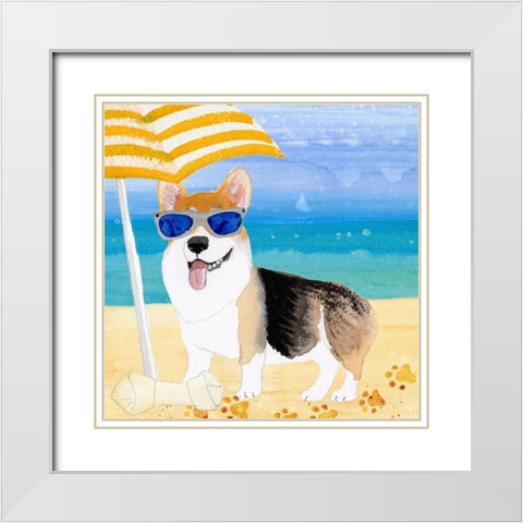 Ruffin It III White Modern Wood Framed Art Print with Double Matting by Ludwig, Alicia