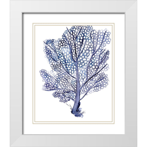 Living Under Sea III White Modern Wood Framed Art Print with Double Matting by Wang, Melissa