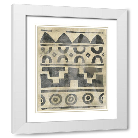 Bazaar Motif IV White Modern Wood Framed Art Print with Double Matting by Vess, June Erica