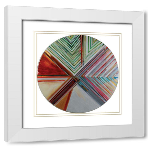 Rossano I White Modern Wood Framed Art Print with Double Matting by Bellissimo Art