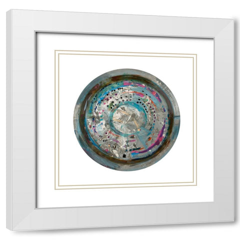 Galileos Assistant III White Modern Wood Framed Art Print with Double Matting by Bellissimo Art