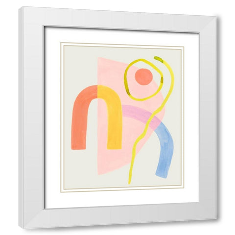 Mod Stitch II White Modern Wood Framed Art Print with Double Matting by Popp, Grace