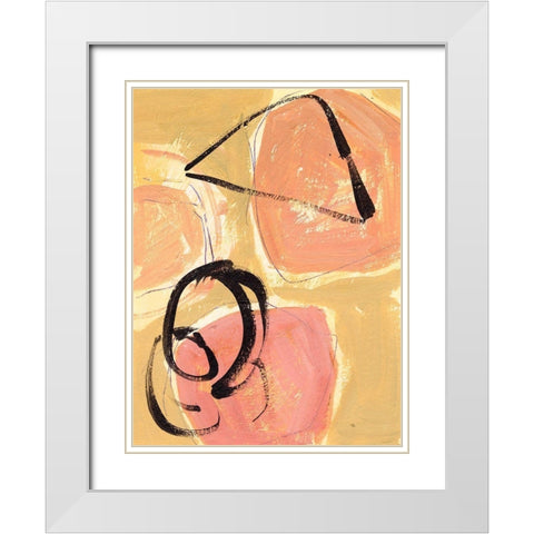 Landing I White Modern Wood Framed Art Print with Double Matting by Wang, Melissa