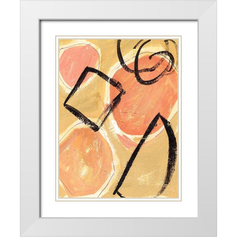 Landing II White Modern Wood Framed Art Print with Double Matting by Wang, Melissa