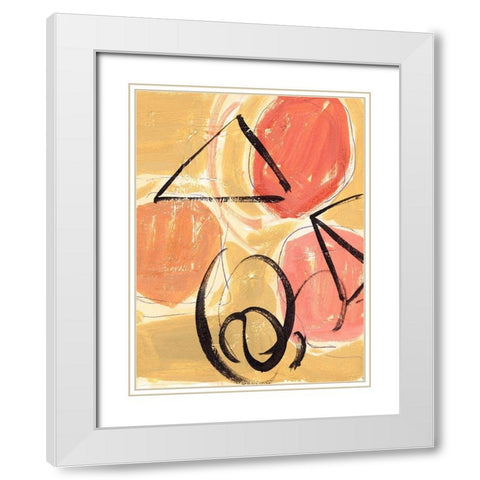 Landing III White Modern Wood Framed Art Print with Double Matting by Wang, Melissa