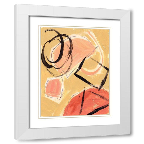 Landing IV White Modern Wood Framed Art Print with Double Matting by Wang, Melissa