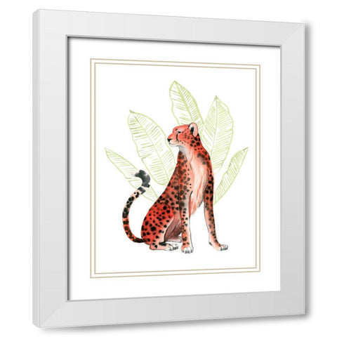 Ruby Runner I White Modern Wood Framed Art Print with Double Matting by Popp, Grace