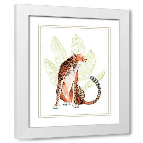 Ruby Runner II White Modern Wood Framed Art Print with Double Matting by Popp, Grace