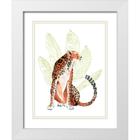 Ruby Runner II White Modern Wood Framed Art Print with Double Matting by Popp, Grace