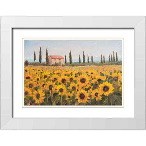 Tuscan Memories I White Modern Wood Framed Art Print with Double Matting by Iafrate, Sandra