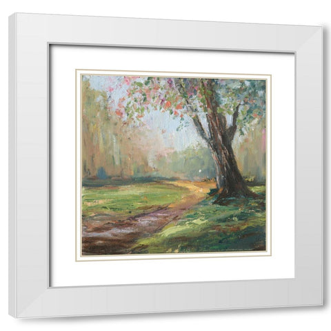 Path to the Tree II White Modern Wood Framed Art Print with Double Matting by Iafrate, Sandra